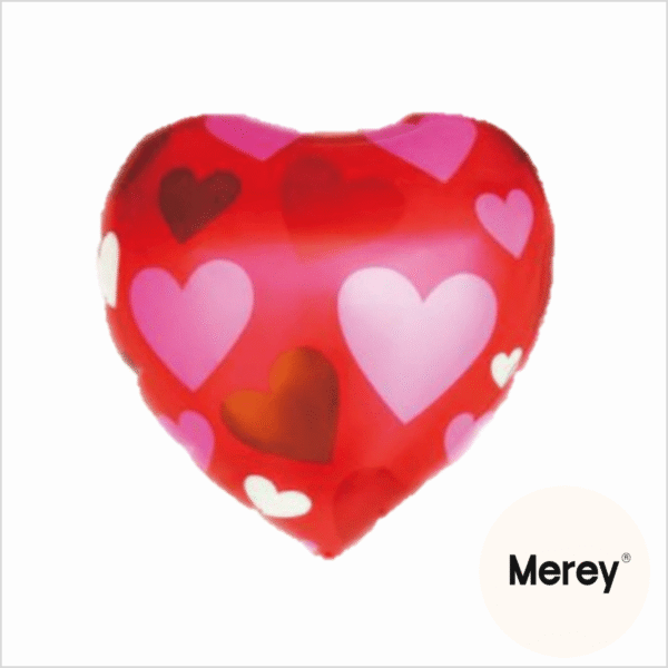 Globo corazón estampado 24" 60cm