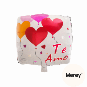 Globo metalizado te amo corazones love 18"