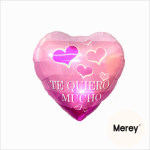 Globo Corazon Rosa Te Quiero Mucho 18"