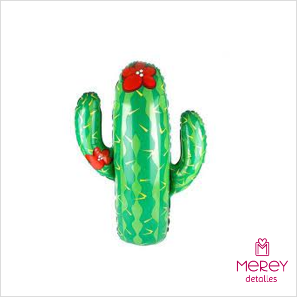 Globo cactus flor roja 75cm