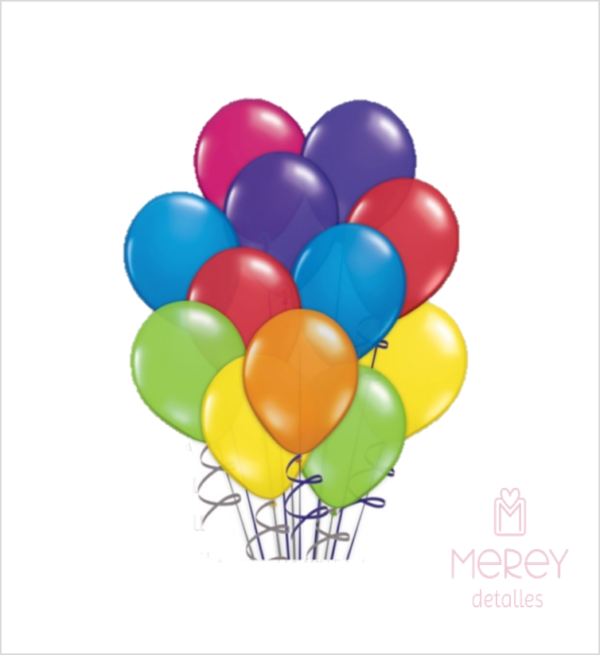Pack globos latex multicolor