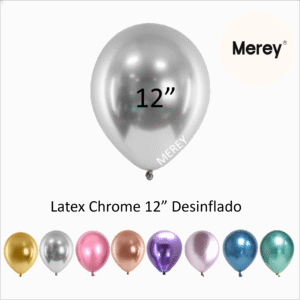 Globos chrome 12". Venta por unidad (Desinflado)