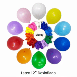 Globos Latex Clasico Tamaño 12". Venta por unidad (Desinflado)