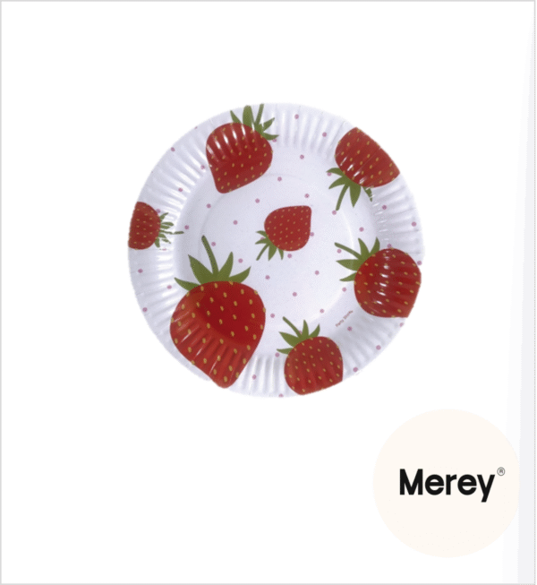 Platos de polipapel de frutilla