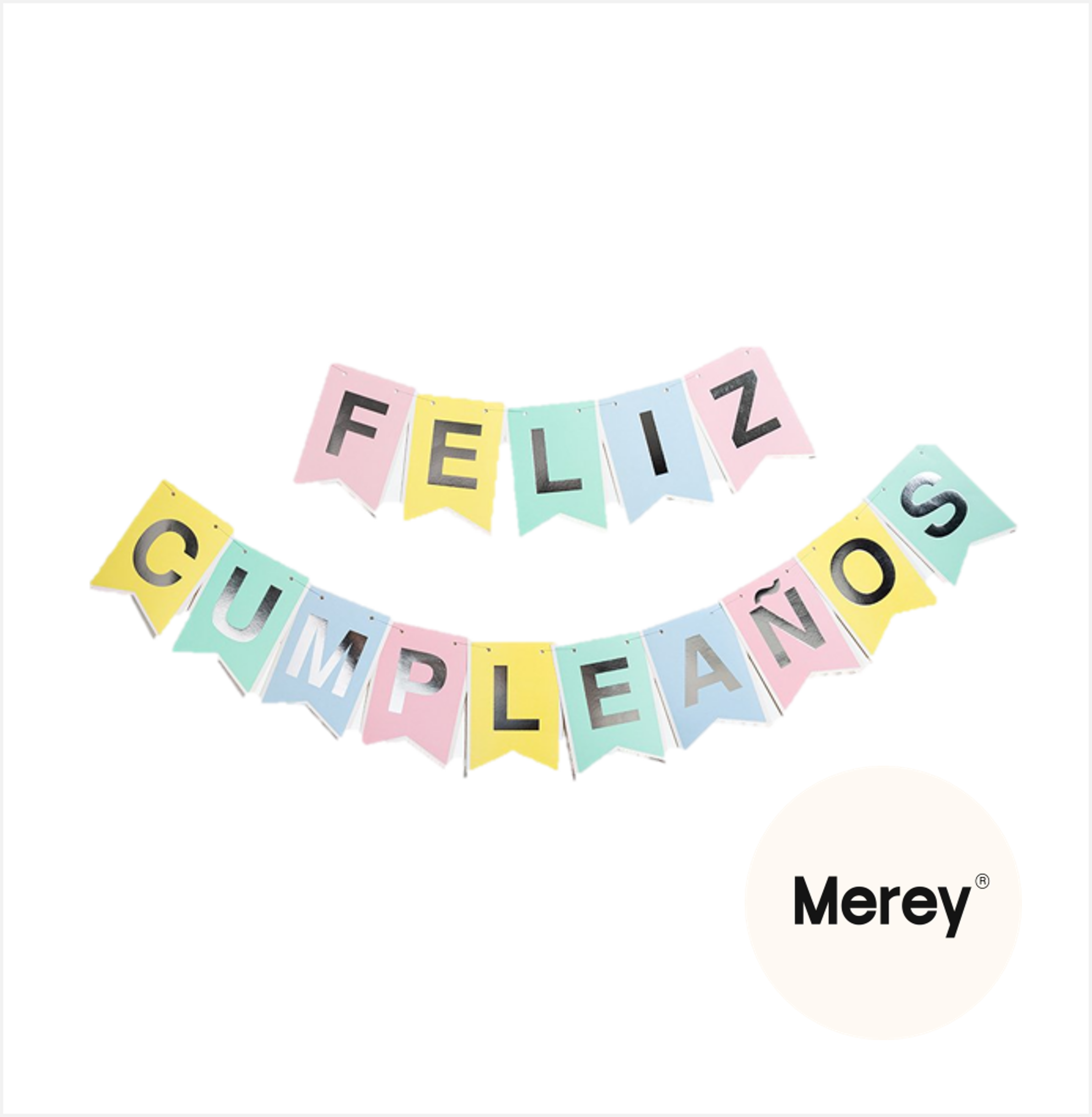 Banderin feliz cumpleaños pastel