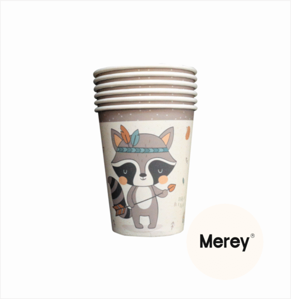 Vasos de polipapel mapache