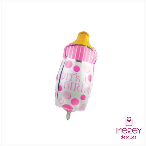 Globo mamadera girl rosa