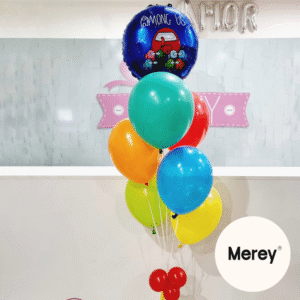 Bouquet personaje 7 globos