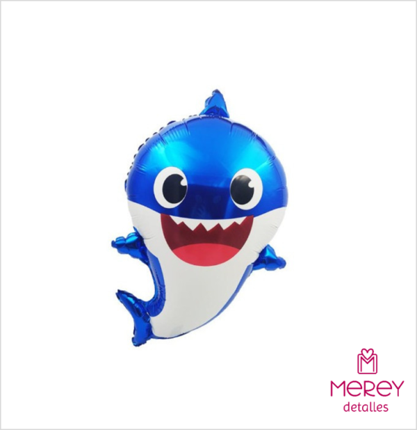 Globo silueta baby shark azul 60cm