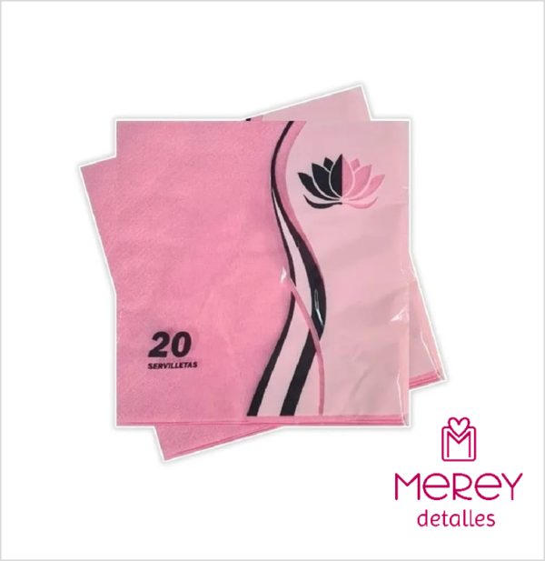 Servilletas papel rosado
