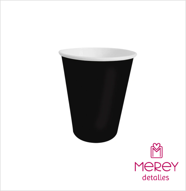 Vasos de polipapel negro