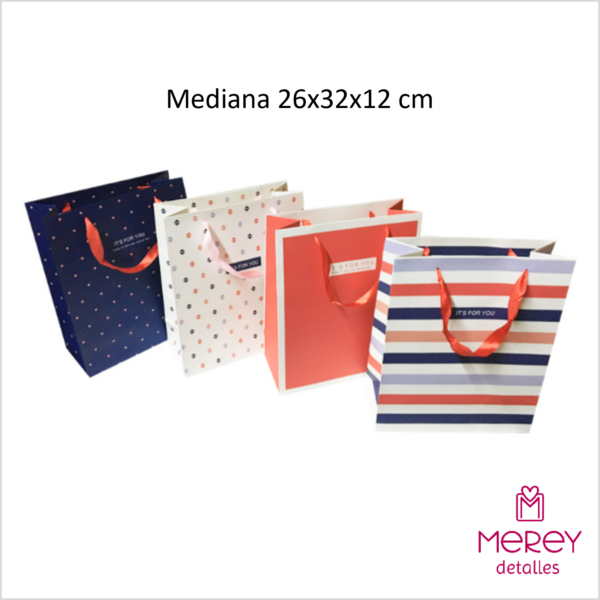 Bolsa de Regalo Chic Mediana 26x32x12 cm