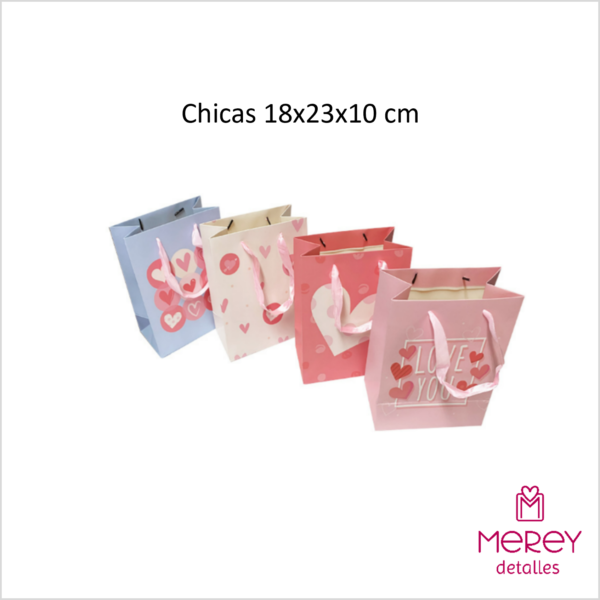 Bolsa de Regalo Love Chicas 18x23x10 cm