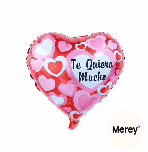 Globo corazon te quiero mucho corazones 18" 45cm