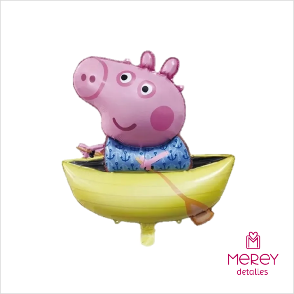 Globo silueta George Peppa Pig barco 60cm