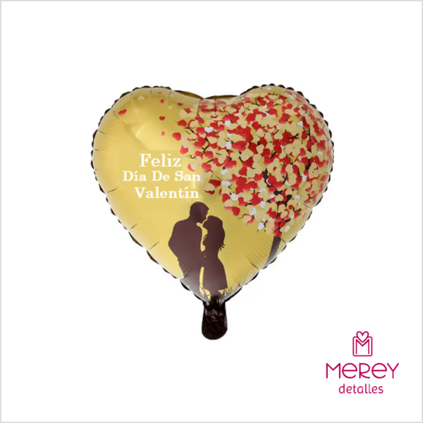 Globo corazón Feliz dia de San Valentin 18" 45cm