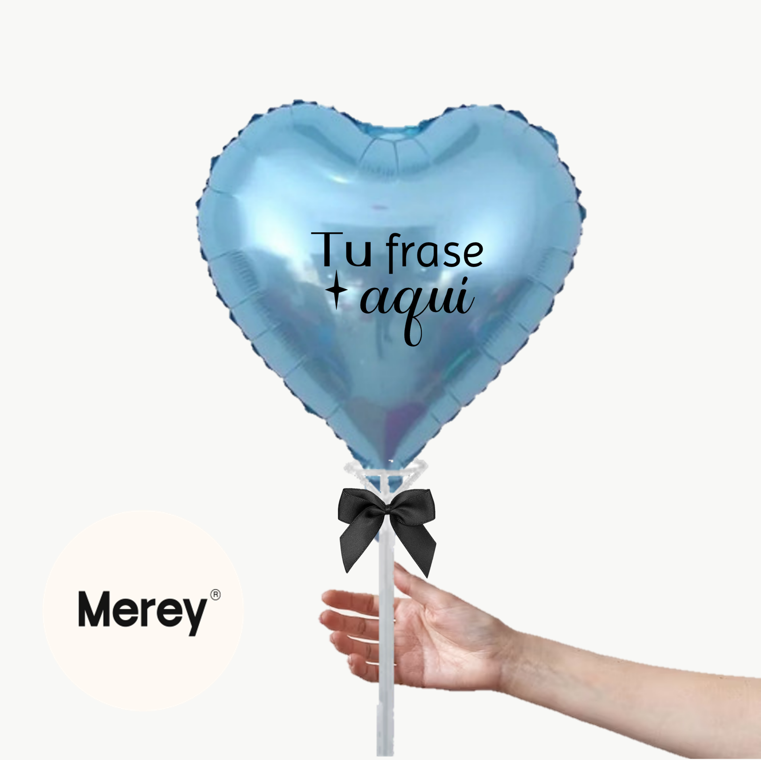 Globo Foil Aire 18" Personalizado Celeste