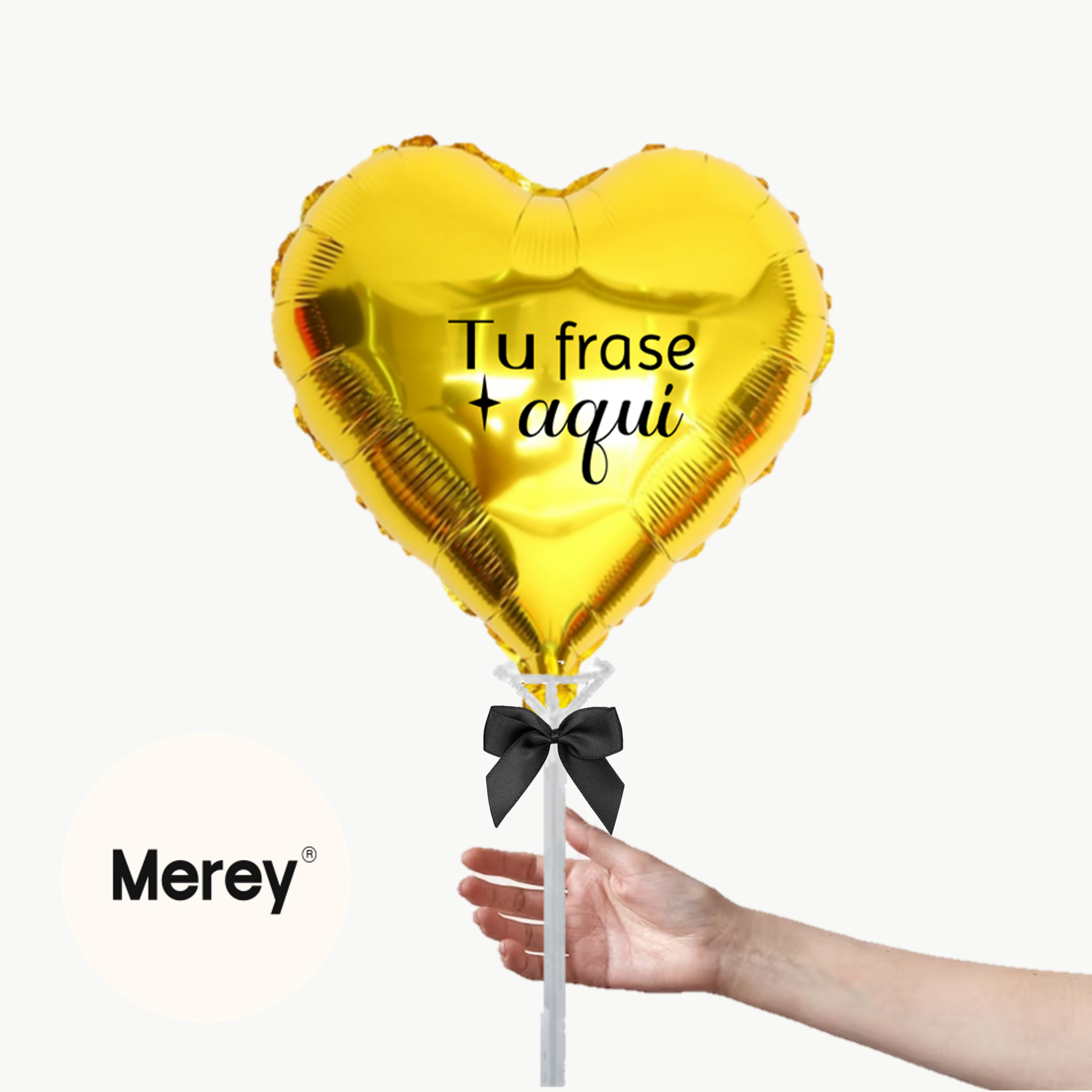 Globo Foil Aire 18" Personalizado Dorado