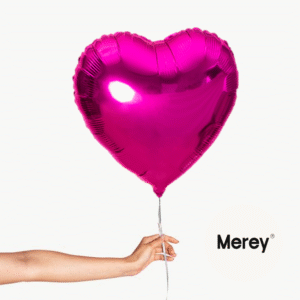 Globo Foil Corazon Fucsia + Helio 18"