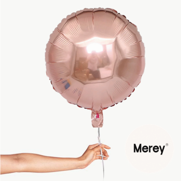 Globo Foil Redondo Rosegold + Helio 18"