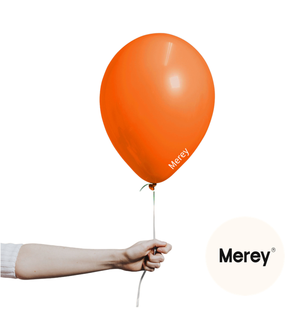 Latex 12" Naranja Standar + Helio