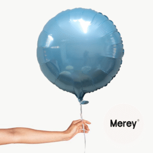 Globo Foil Redondo Celeste + Helio 18"