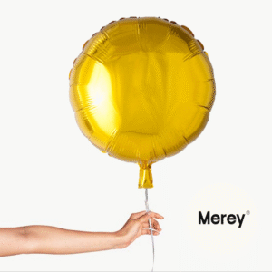 Globo Foil Redondo Dorado + Helio 18"