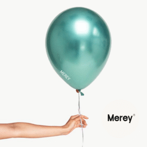Globo Latex Chrome Verde + Helio 12"