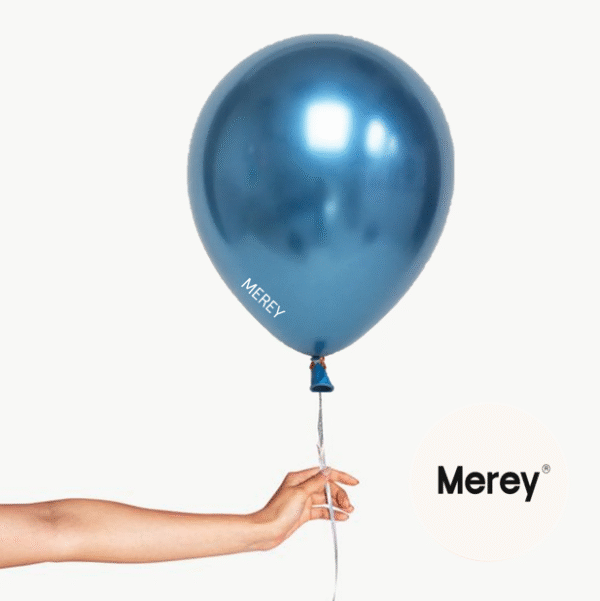 Globo Latex Chrome Azul + Helio 12"
