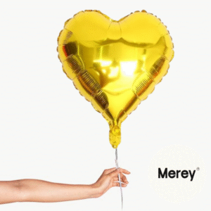 Globo Foil Corazon Dorado + Helio 18"