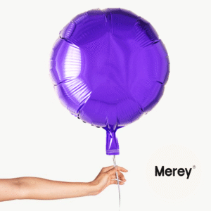 Globo Foil Redondo Violeta + Helio 18"