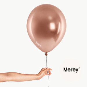Globo Latex Chrome Rosegold + Helio 12"