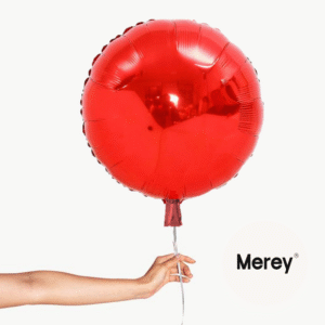 Globo Foil Redondo Rojo + Helio 18"