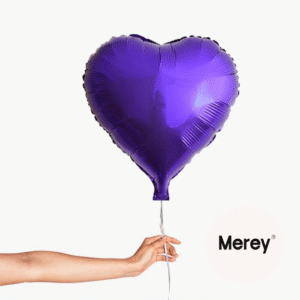 Globo Foil Corazon Violeta + Helio 18"
