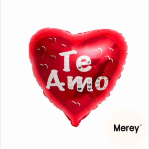 Globo corazon te amo medio corazon 18" 45cm