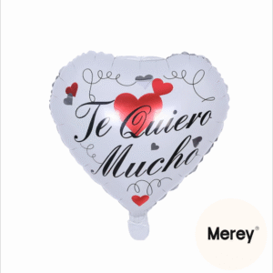 Globo corazon te quiero mucho blanco 18" 45cm