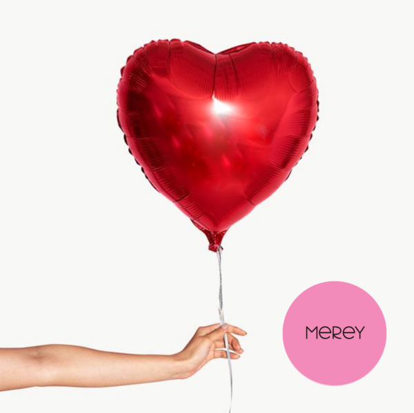 Globo Foil Corazon Rojo + Helio 18"