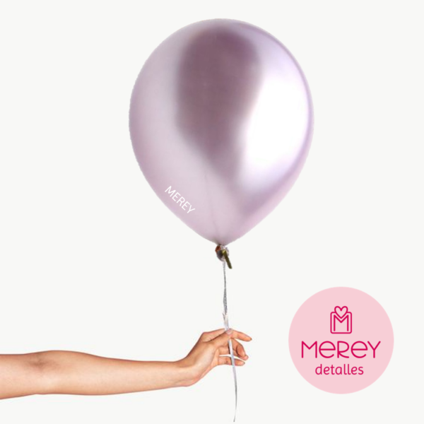 Globo Latex Chrome Lila + Helio 12"