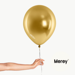 Globo Latex Chrome Dorado + Helio 12"